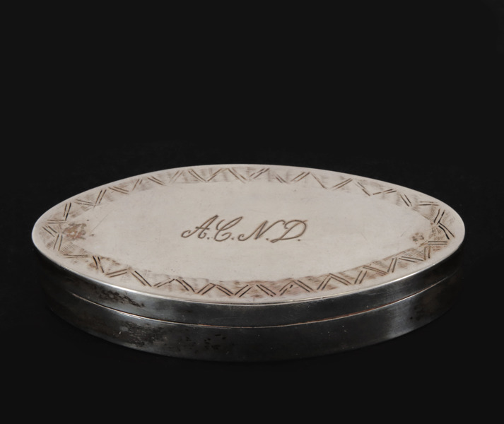 Snusdosa i silver, 1822