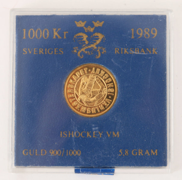 Guldmynt, 1000kr, Sverige, 1989