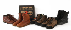 Skor 5 par, bl.a. Timberland, Camel Boots
