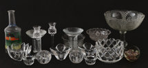 Parti glas och kristallföremål