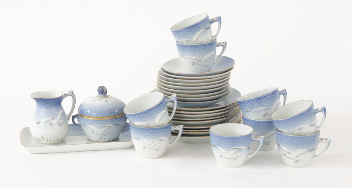 Kaffeservisdelar, "Måsen", Bing & Gröndahl, Danmark