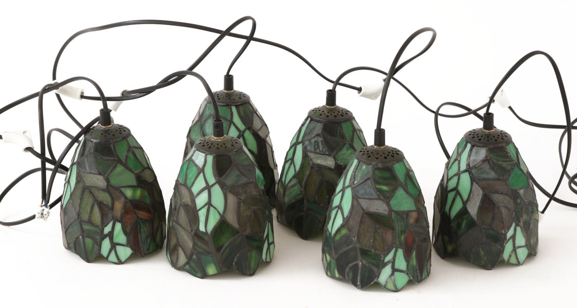 Fönsterlampor 6st, Tiffanystil, 1900-talets slut