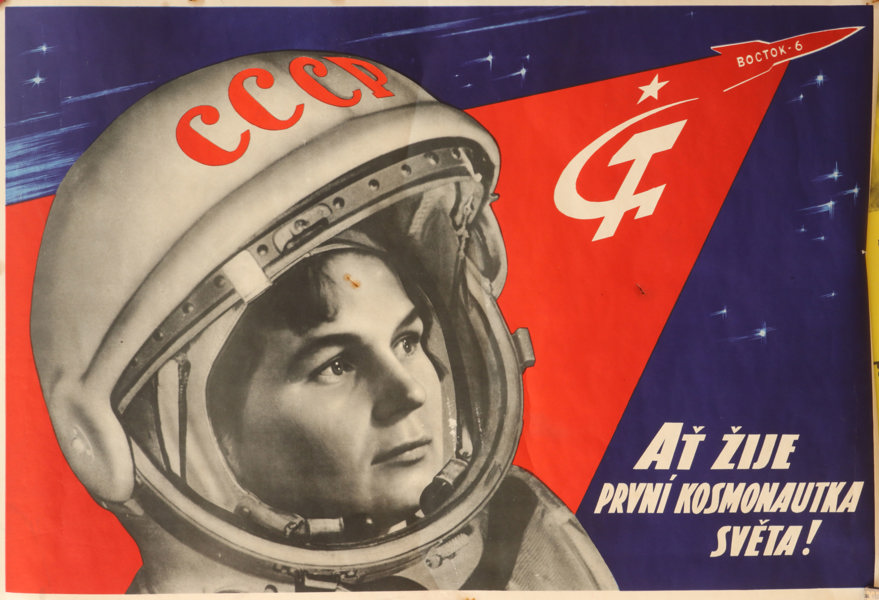 Affisch, Sovjet, tryckt Moskva 1963