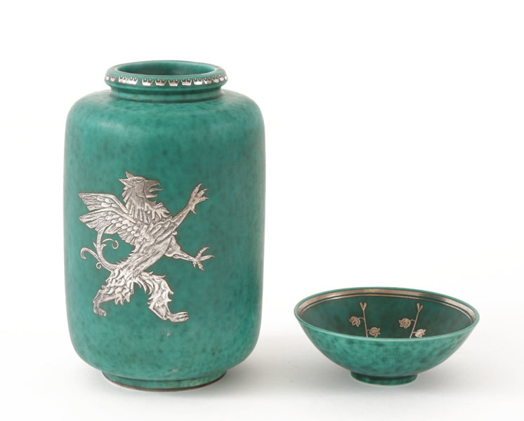 Stengods 2 delar, "Argenta", Wilhelm Kåge för Gustavsberg