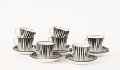 Kaffeservisdelar, "Zebra", Eugen Trost för Gefle