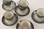 Kaffeservisdelar, "Zebra", Eugen Trost för Gefle