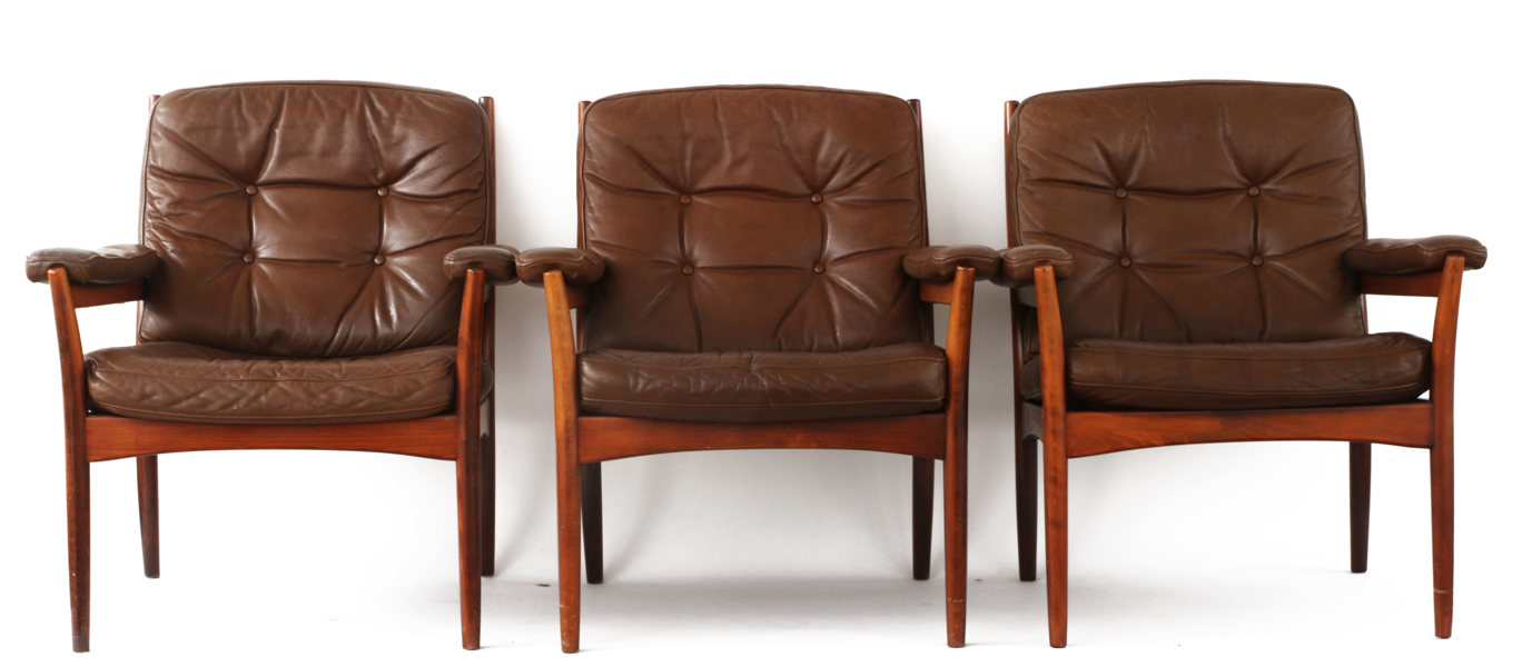 Fåtöljer 3st, Göte Möbler, 1900-talets andra hälft