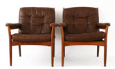 Fåtöljer ett par, Göte Möbler, 1900-talets andra hälft