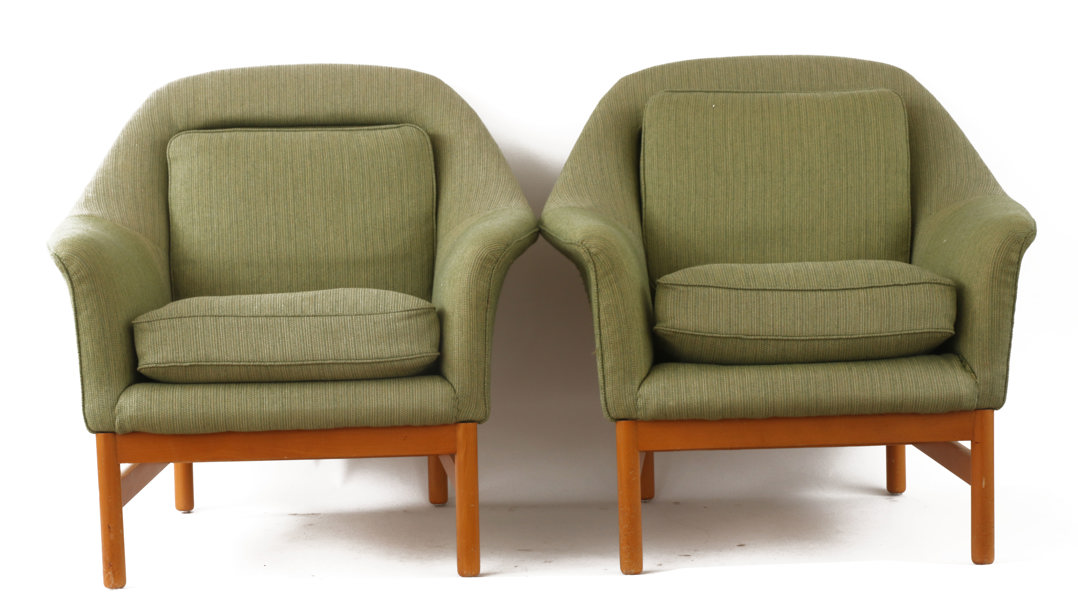 Fåtöljer ett par, "Napoleon", Kerstin Hörlin Holmqvist för Nordiska Kompaniet