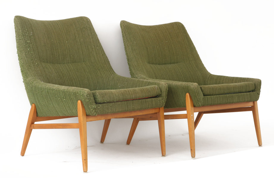 Fåtöljer ett par, "Teve", Göte Petersson och Lennart Bender för Industri Ire, 1950/60-tal