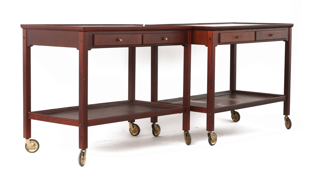 Serveringsvagnar ett par, 1900-talets andra hälft