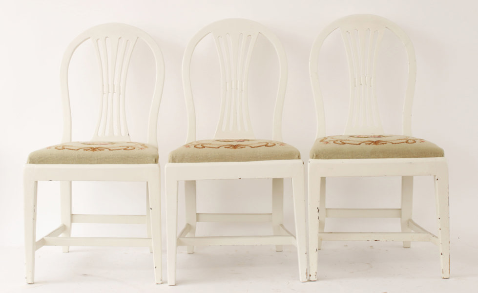 Stolar 3st, gustavianska provinsarbeten, 1800-tal