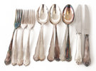 Bestickservisdelar 12st, silver, C.G.Hallberg
