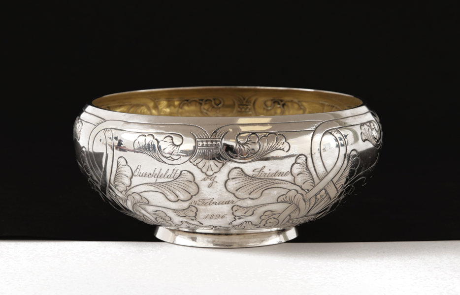 Skål i silver, Norge, J.Thostrup, 1895