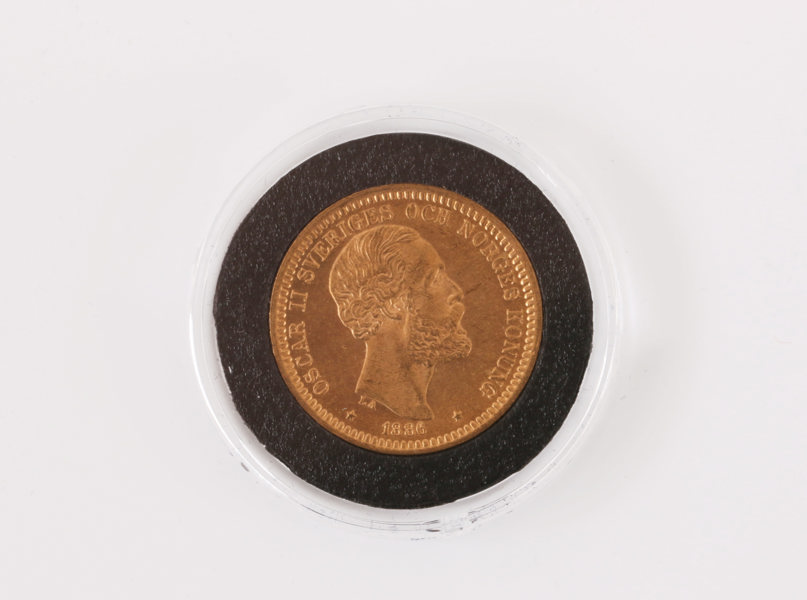 Guldmynt, 20kr, Sverige, Oscar II, 1886