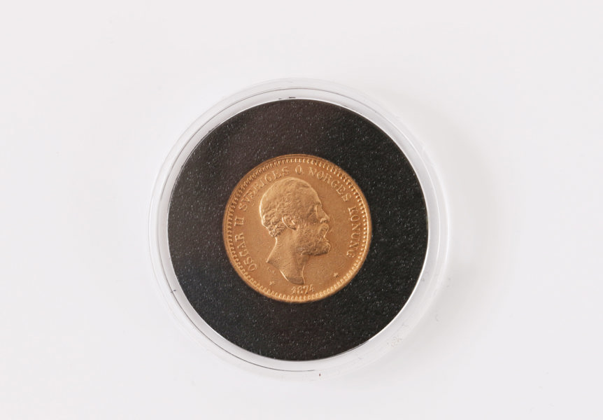 Guldmynt, 10kr, Sverige, Oscar II, 1874