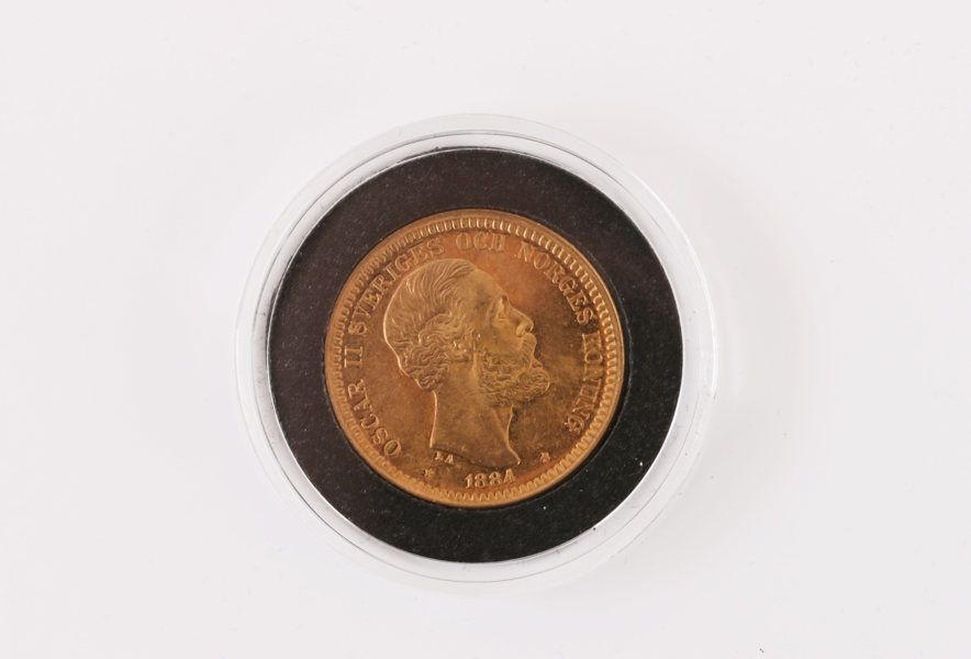 Guldmynt, 20kr, Sverige, Oscar II, 1884