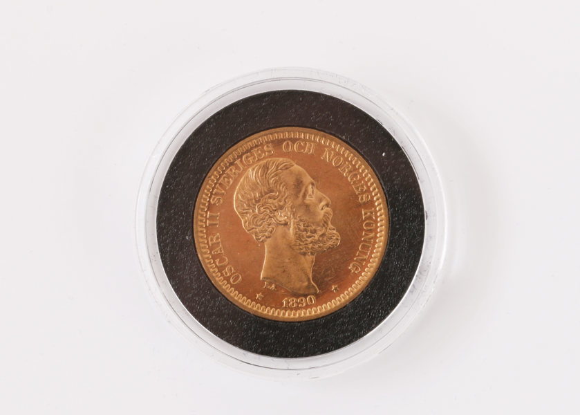 Guldmynt, 20kr, Sverige, Oscar II, 1890
