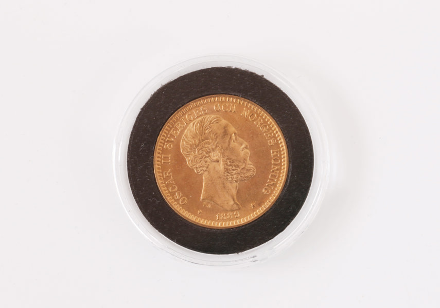 Guldmynt 20kr, Sverige, Oscar II, 1889