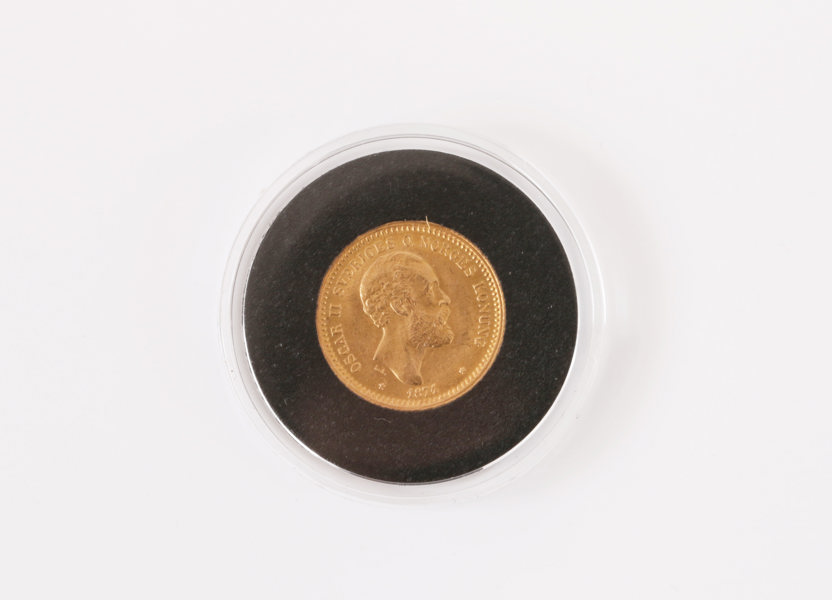 Guldmynt 10kr, Sverige, Oscar II, 1874