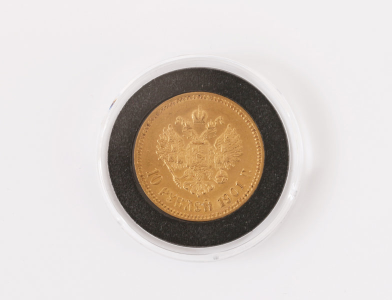 Guldmynt, 10 rubel, Nicholas II, Ryssland, 1901