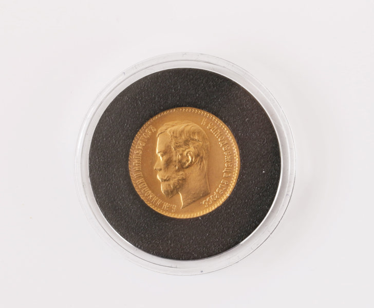Guldmynt, 5 rubel, Ryssland, Nicholaus II, 1902