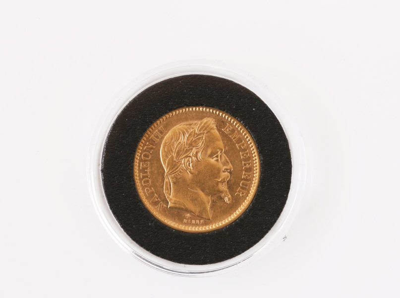 Guldmynt, 20 francs, Frankrike, Napoleon III, 1862