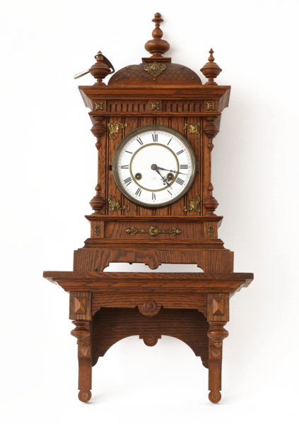 Väggur med konsol, Junghans, omkring år 1900