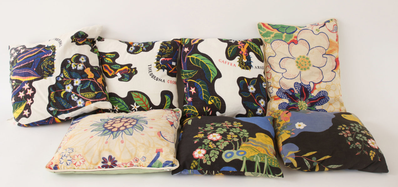 Kuddar 7st, Josef Frank för firma Svenskt Tenn
