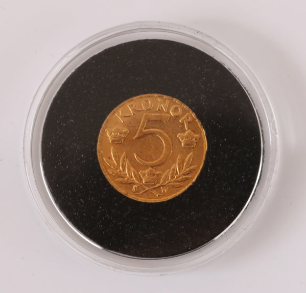 Guldmynt, 5 kronor, Sverige, 1920