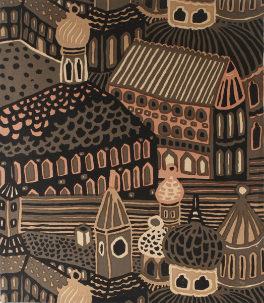 Textiltavla, "Kumiseva", Katsuji Wakisaka för Marimekko, 1971