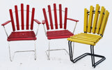 Trädgårdsstolar 2+2, 1950/60-tal