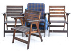 Trädgårdsstolar 4st, 1900-talets andra hälft