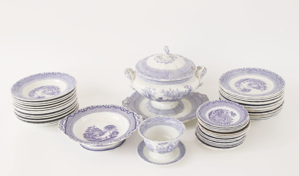 Matservisdelar, "Spets", Rörstrand, 1800-tal