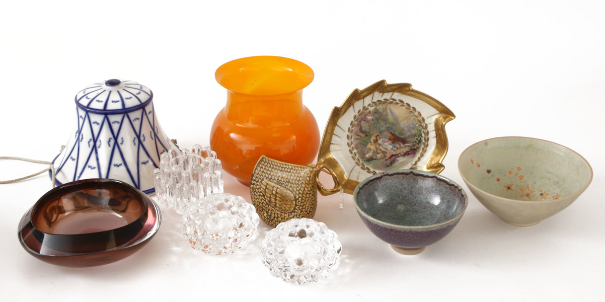 Parti keramik och glas