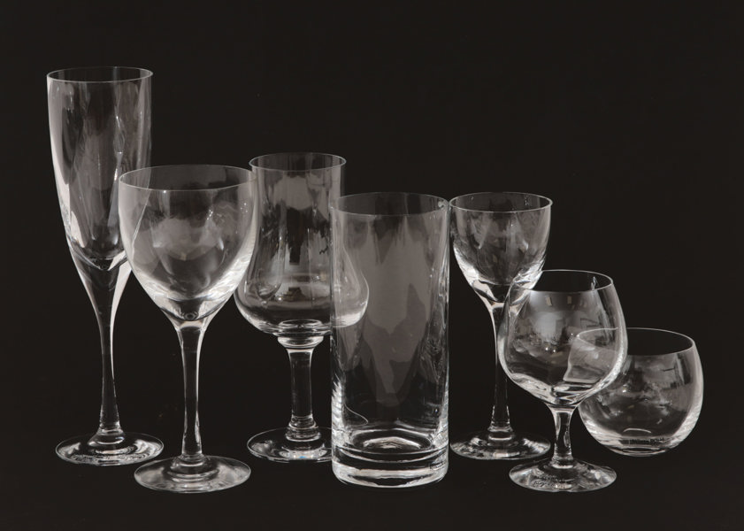 Glasservisdelar 24st, "Chateau", Bertil Vallien för Kosta Boda