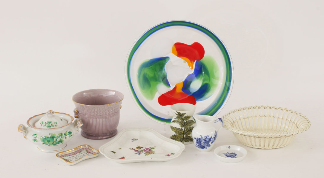 Keramik och glas 9 delar