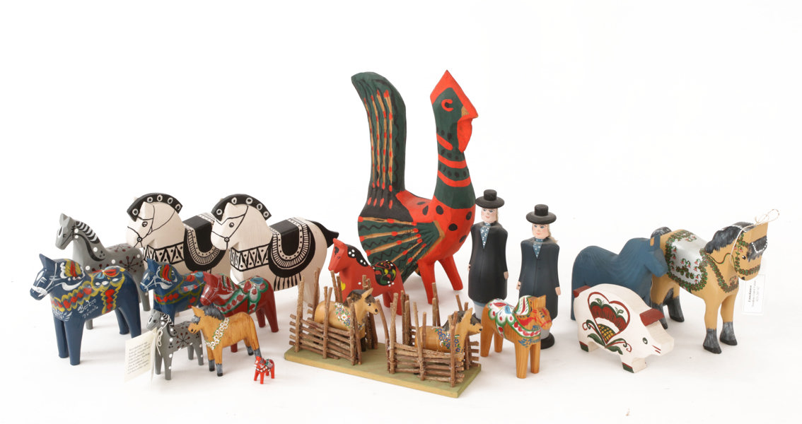 Parti träskurna figurer