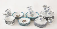 Servisdelar, bl.a. "Blå Herrgård", Fyrklövern