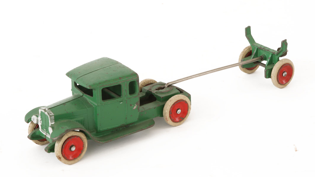 Lastbil med timmersläp, Skoglund & Olsson, Gefle