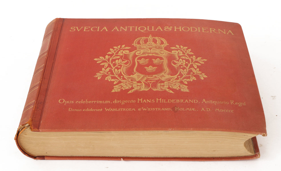 Bok, "Suecia Antiqua et Hodierna", tryckt år 1900