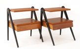 Nattduksbord ett par, 1950/60-tal
