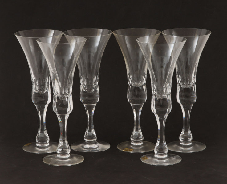 Champagneglas 6st, "Prince", Göran Wärff för Kosta