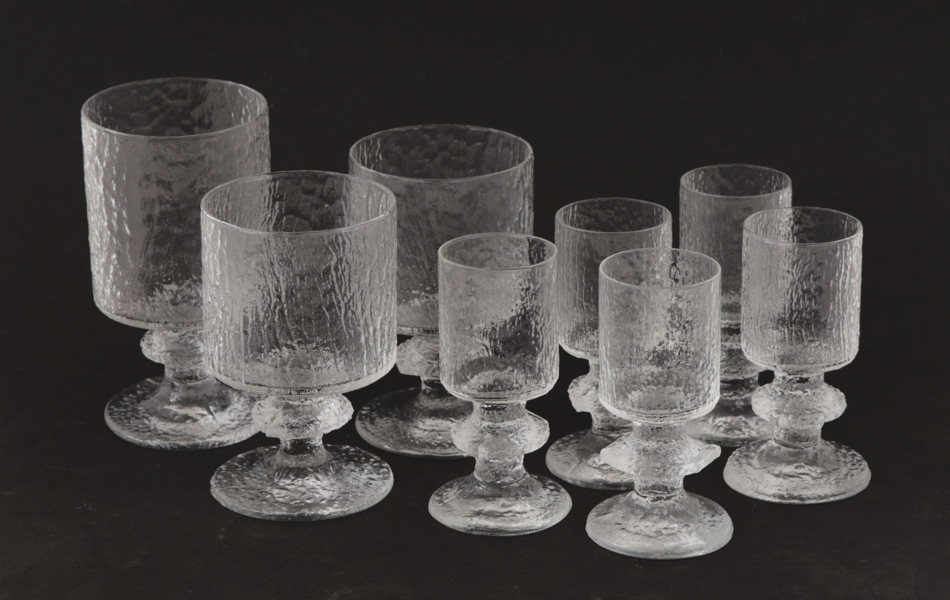 Glasservisdelar 8st, "Senator", Timo Sarpaneva för Iittala