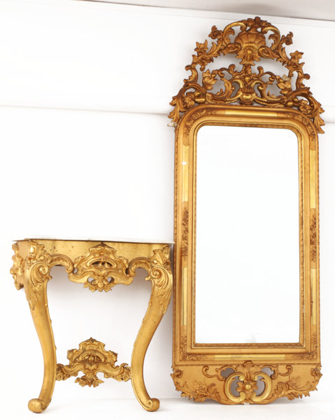 Spegel med konsolbord, 1800-talets senare del