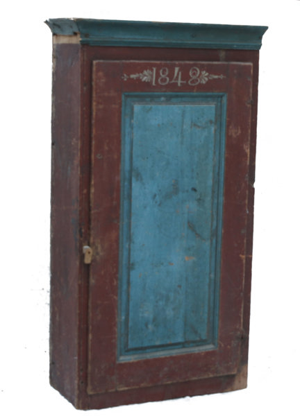 Trågskåp, allmoge, daterat 1848