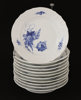 Förrättstallrikar 11st, "Blå blomster", Royal Copenhagen