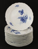 Förrättstallrikar 12st, "Blå blomster", Royal Copenhagen