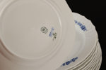 Förrättstallrikar 12st, "Blå blomster", Royal Copenhagen