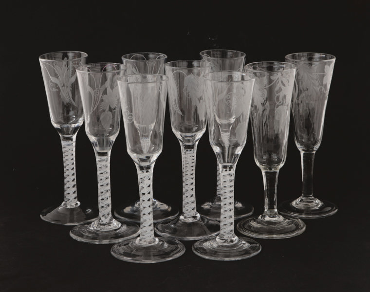 Aleglas 9st, England, 1700-tal